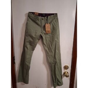 NWT Across The‎ Pond Stretch Chino Pants Olive Green 29x30 Slim Fit $78 Mens